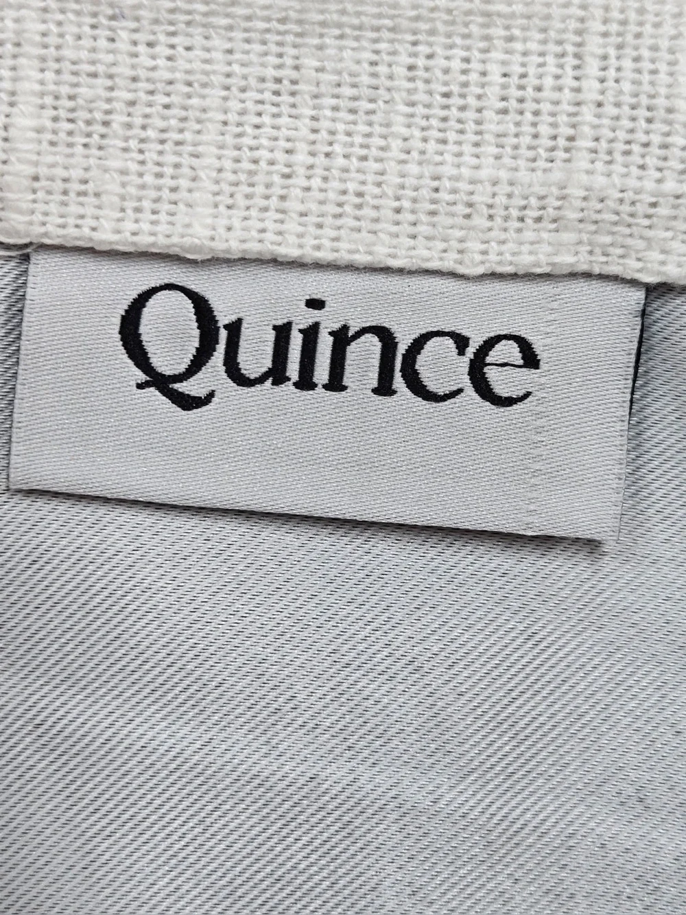 QUINCE Set Of 2 48x96 Cotton Slub Blackout Curtains White 0741